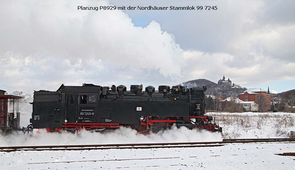 Planzug P8929 mit der Nordhäuser Stammlok 99 7245